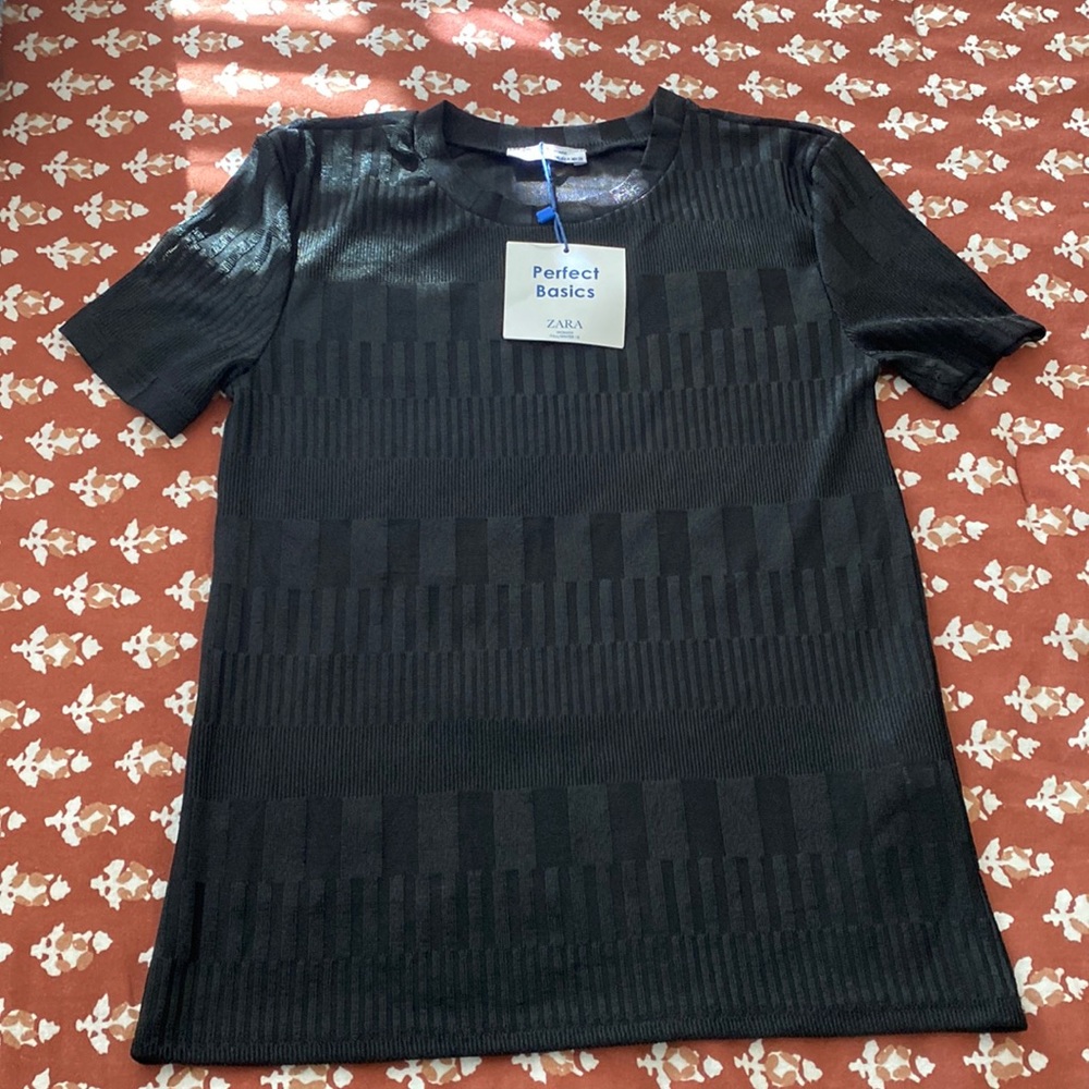 Zara black top M